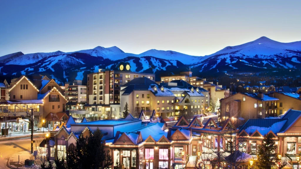Private shuttle on mountain road between Denver and Breckenridge