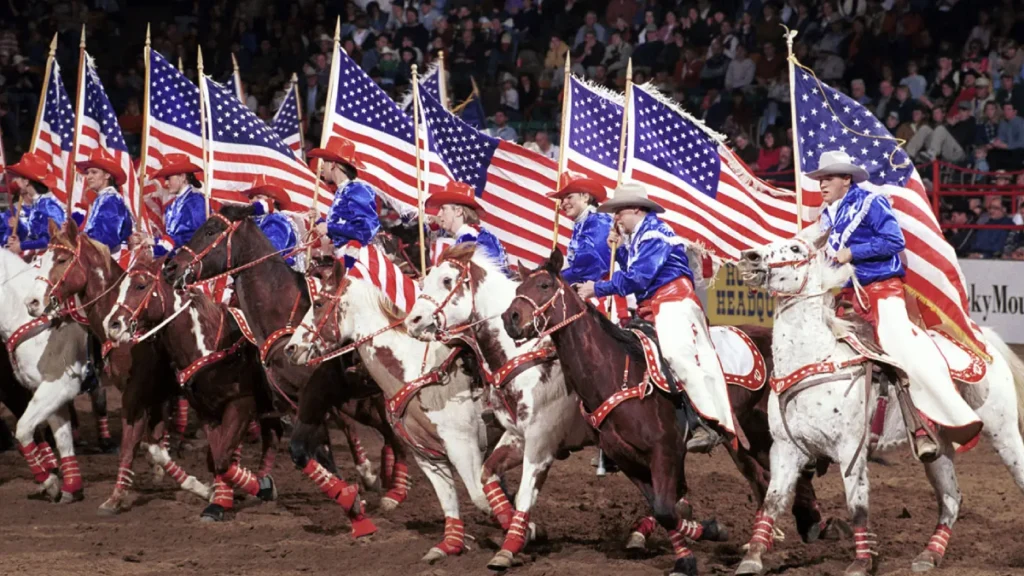 Luxury private SUV parked outside the National Western Stock Show venue in Denver, Colorado, January 2025.