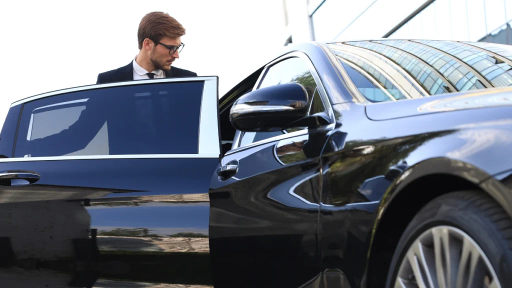 Luxury shuttle van transporting passengers from Glenwood Springs to Denver Airport