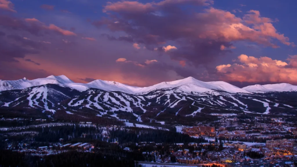 Private shuttle van driving from Denver Airport to Breckenridge