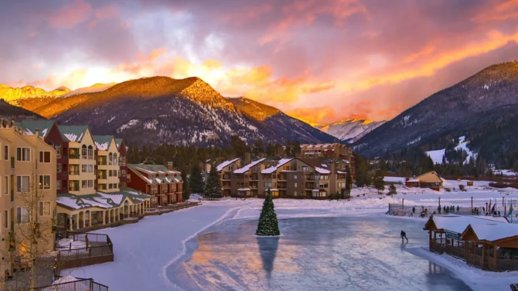 Luxury car waiting at Denver International Airport for a ride to Keystone ski resort