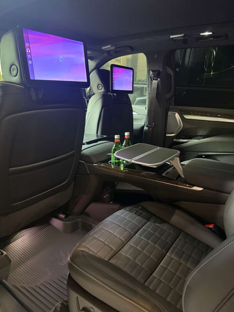 Cadillac Escalade chauffeur service in Denver interieur view